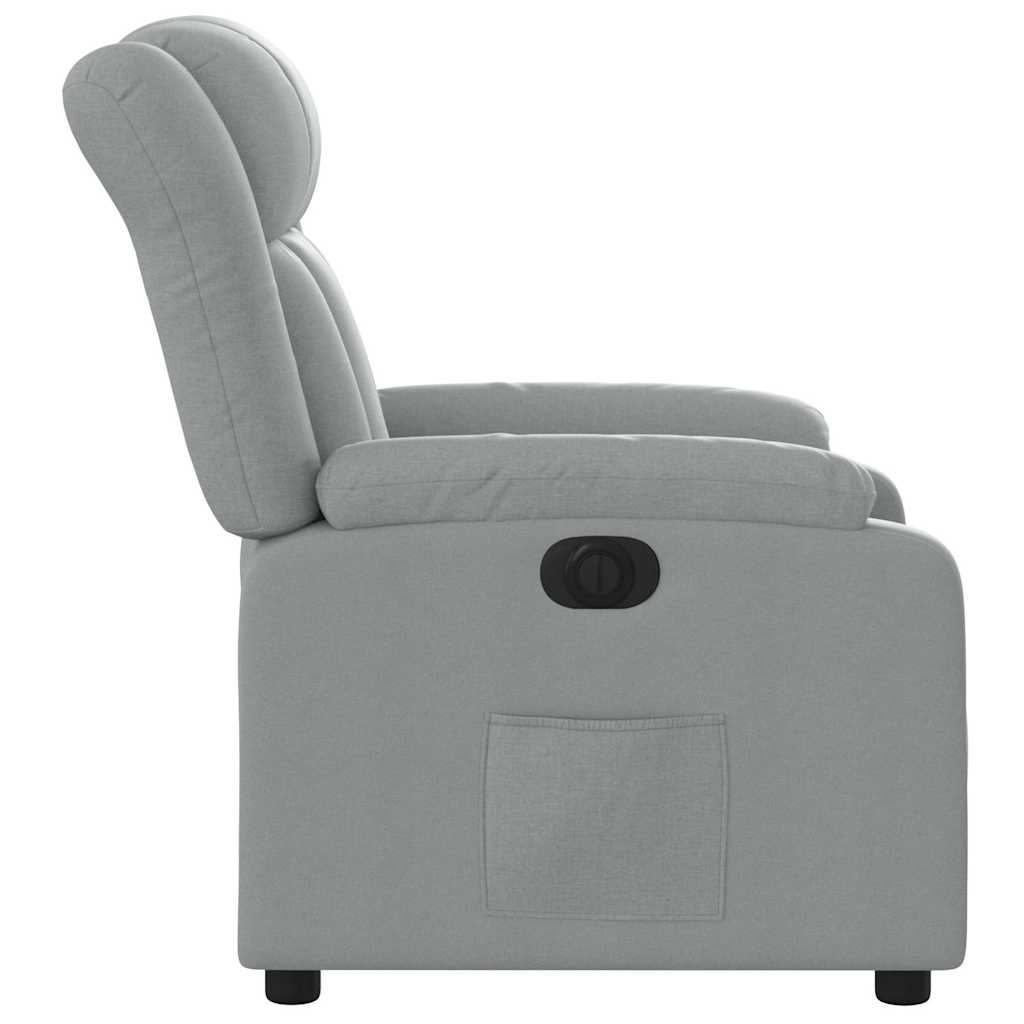 Poltrona Elettrica Reclinabile Grigio Chiaro in Tessuto | homemem39