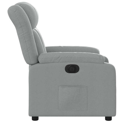 Poltrona Elettrica Reclinabile Grigio Chiaro in Tessuto | homemem39