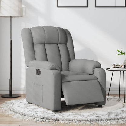Poltrona Elettrica Reclinabile Grigio Chiaro in Tessuto | homemem39