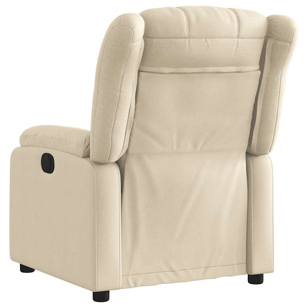 Poltrona Elettrica Reclinabile Crema in Tessuto | homemem39