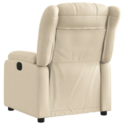 Poltrona Elettrica Reclinabile Crema in Tessuto | homemem39