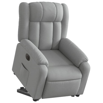 Poltrona Reclinante Alzapersona Elettrica Grigio Chiaro Tessuto | homemem39