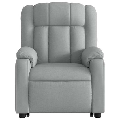 Poltrona Alzapersona Massaggi Elettrica Grigio Chiaro Tessuto | homemem39