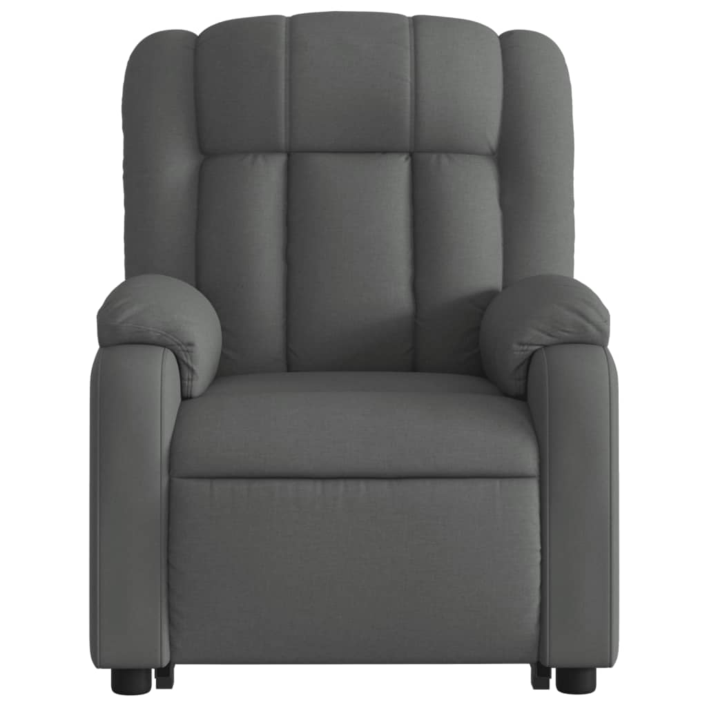 Poltrona Alzapersona Massaggi Elettrica Grigio Scuro Tessuto - homemem39