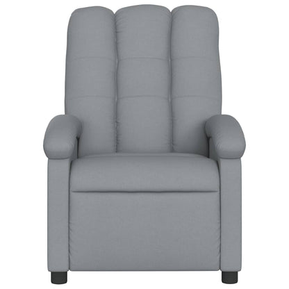 Poltrona reclinabile in tessuto grigio chiaro