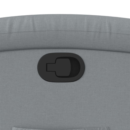 Poltrona reclinabile in tessuto grigio chiaro