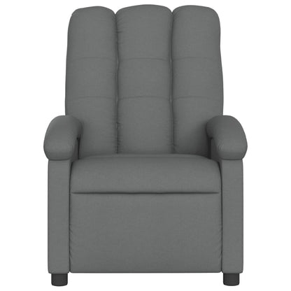 Poltrona reclinabile in tessuto grigio scuro