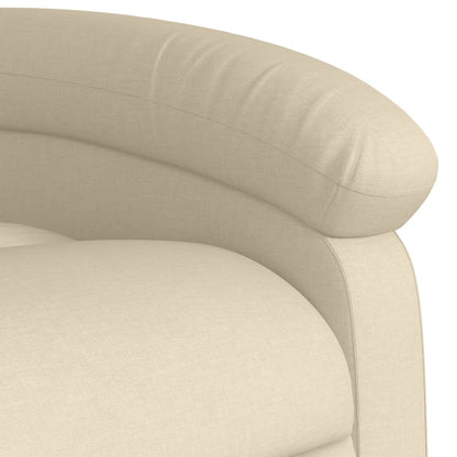 Poltrona reclinabile in tessuto color crema