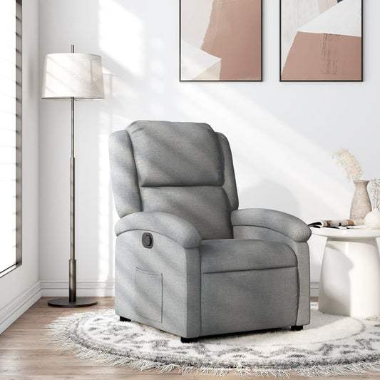 Poltrona reclinabile in Tessuto Grigio Chiaro | homemem39