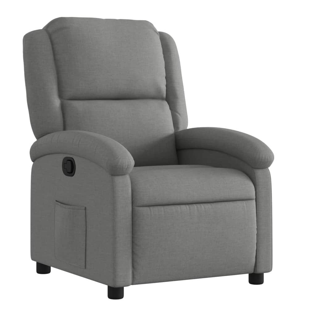 Poltrona reclinabile in Tessuto Grigio Scuro | homemem39