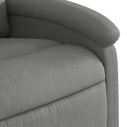 Poltrona reclinabile massaggiante in tessuto grigio scuro