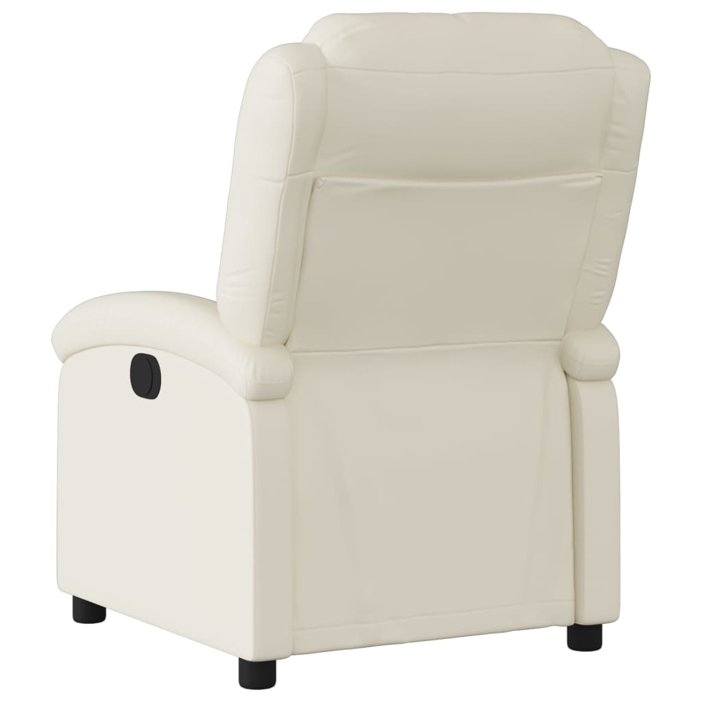 Poltrona reclinabile in Similpelle Crema | homemem39