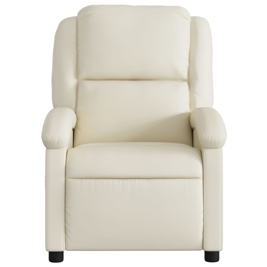 Poltrona reclinabile in Similpelle Crema | homemem39