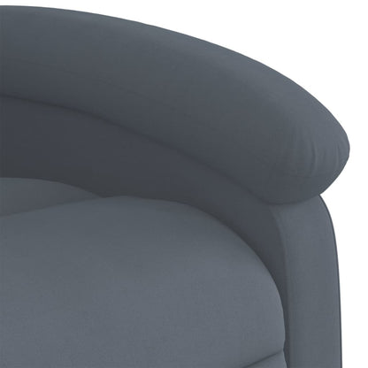 Poltrona reclinabile in velluto grigio scuro