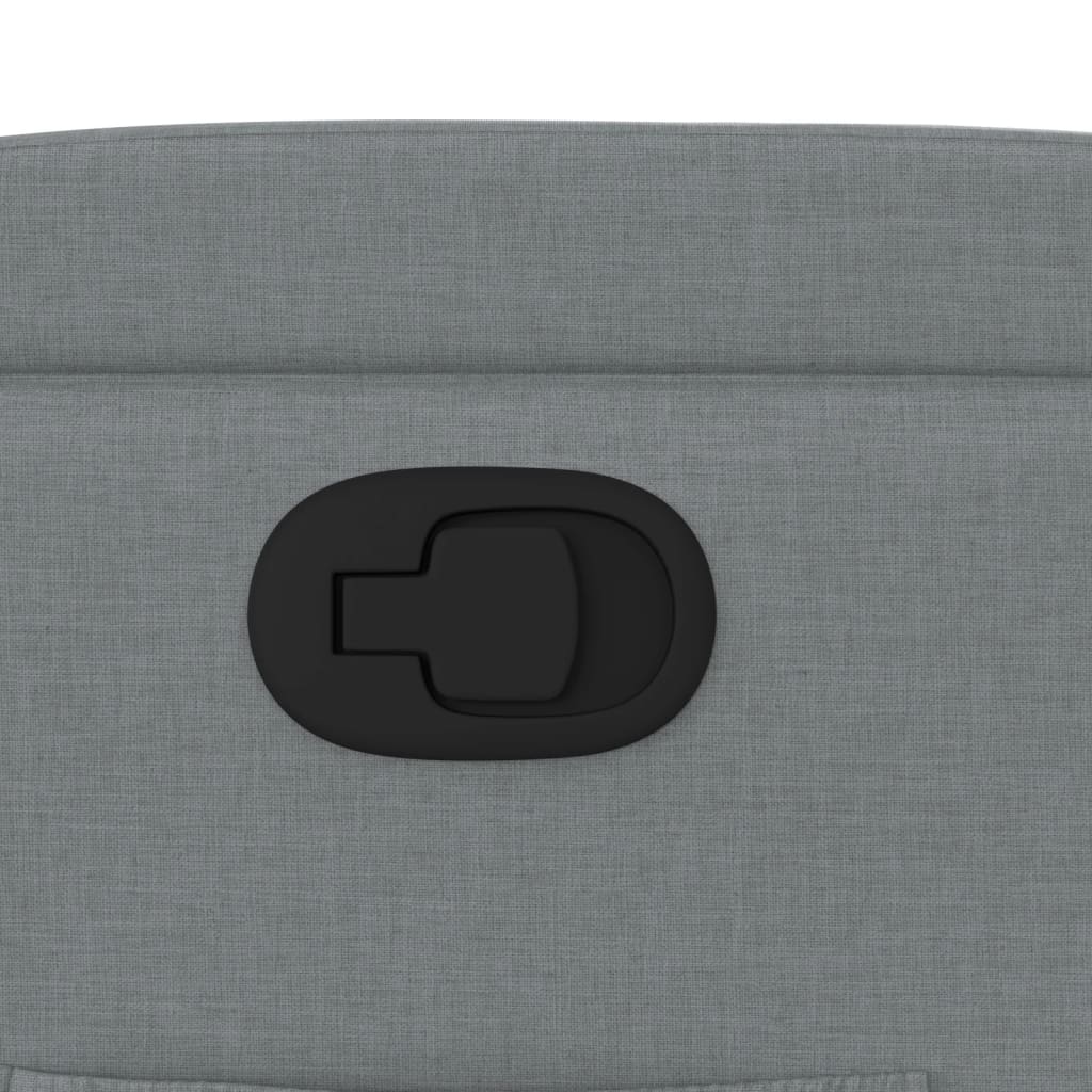 Poltrona reclinabile in tessuto grigio chiaro