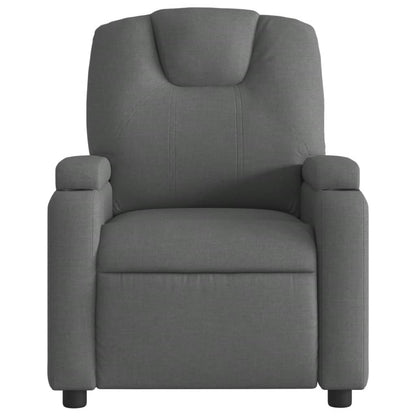 Poltrona reclinabile in tessuto grigio scuro