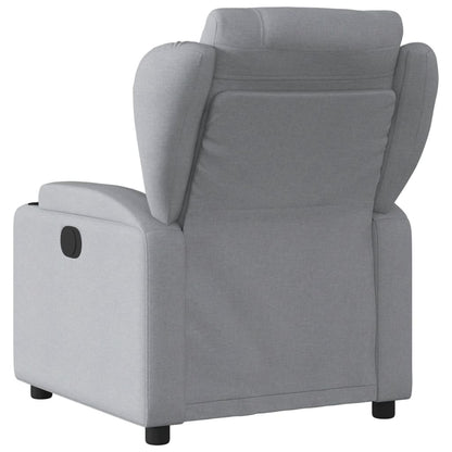 Poltrona reclinabile in tessuto grigio chiaro