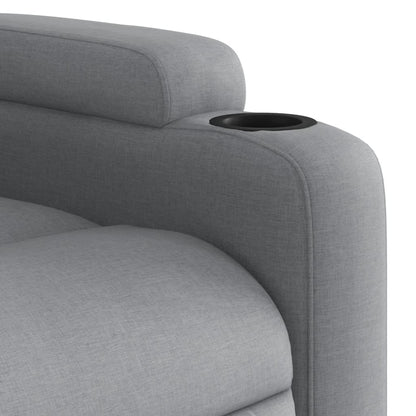 Poltrona reclinabile in tessuto grigio chiaro