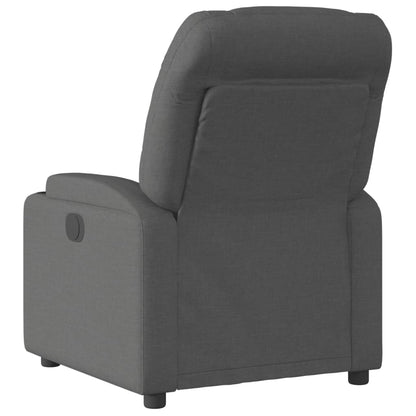 Poltrona reclinabile in tessuto grigio scuro