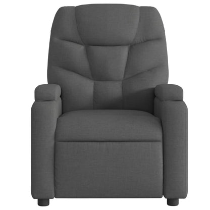 Poltrona reclinabile in tessuto grigio scuro