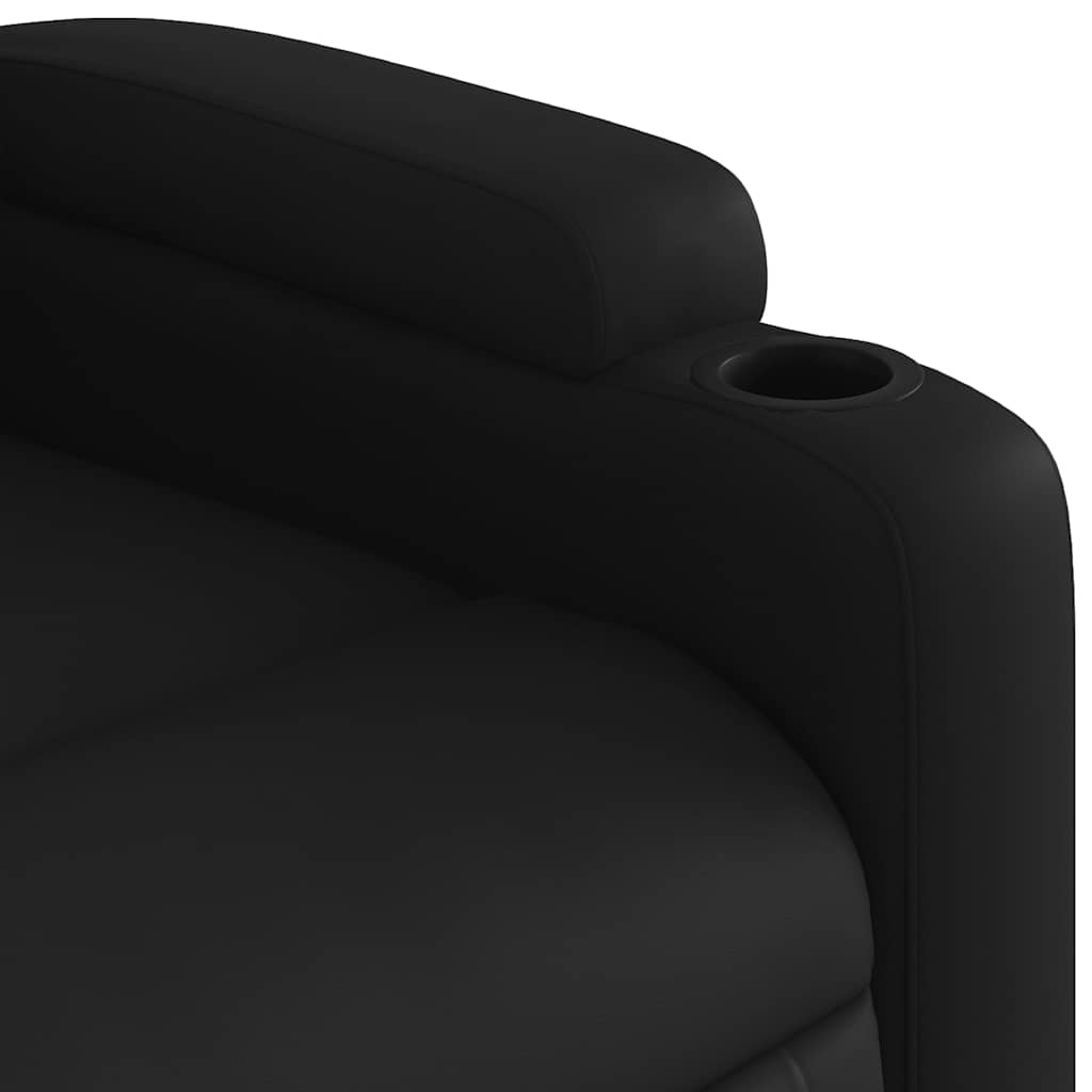 Poltrona reclinabile massaggiante in Similpelle Nera | homemem39