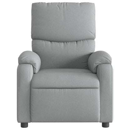 Poltrona reclinabile in tessuto grigio chiaro