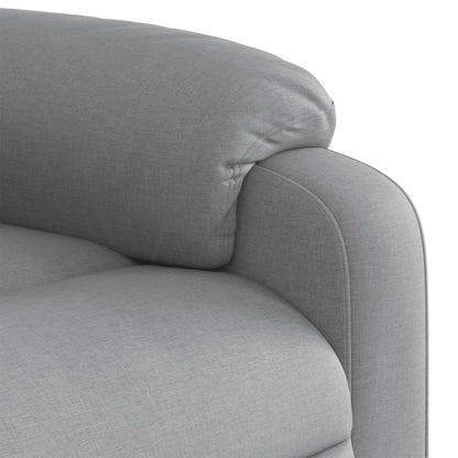 Poltrona reclinabile in tessuto grigio chiaro