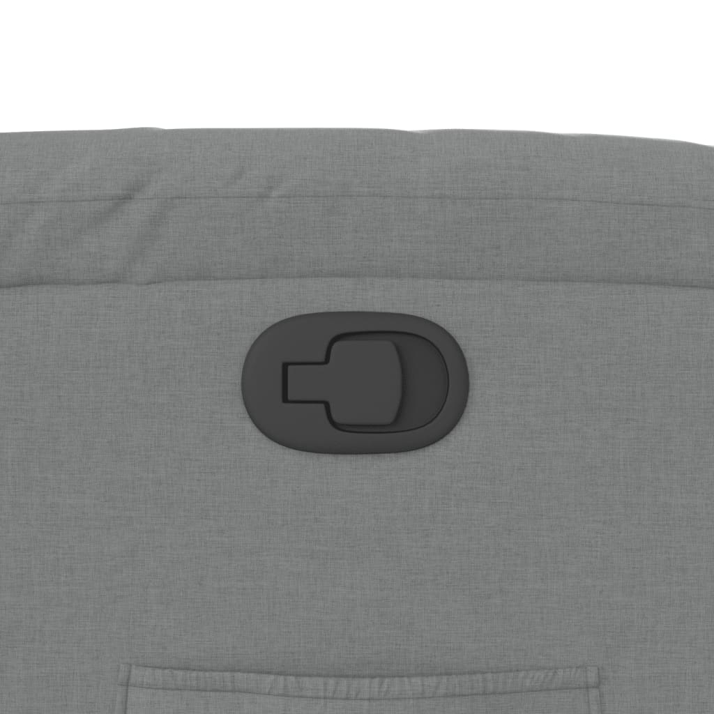 Poltrona reclinabile in tessuto grigio chiaro