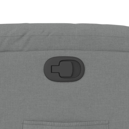 Poltrona reclinabile in tessuto grigio chiaro
