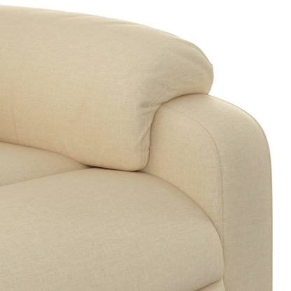 Poltrona reclinabile in tessuto color crema