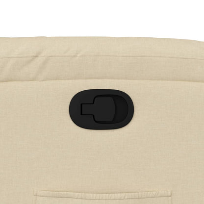 Poltrona reclinabile in tessuto color crema