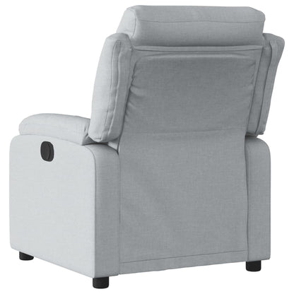 Poltrona reclinabile in tessuto grigio chiaro