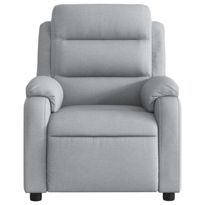 Poltrona reclinabile in tessuto grigio chiaro