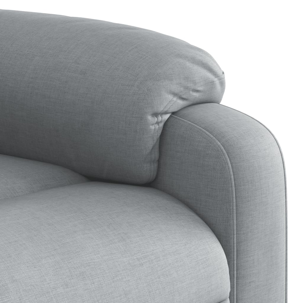 Poltrona reclinabile in tessuto grigio chiaro