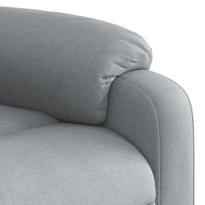 Poltrona reclinabile in tessuto grigio chiaro