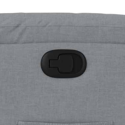 Poltrona reclinabile in tessuto grigio chiaro