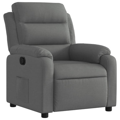 Poltrona reclinabile in tessuto grigio scuro