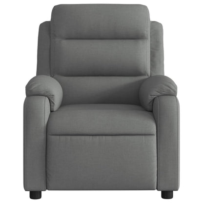 Poltrona reclinabile in tessuto grigio scuro