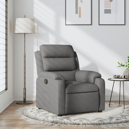 Poltrona reclinabile in tessuto grigio scuro
