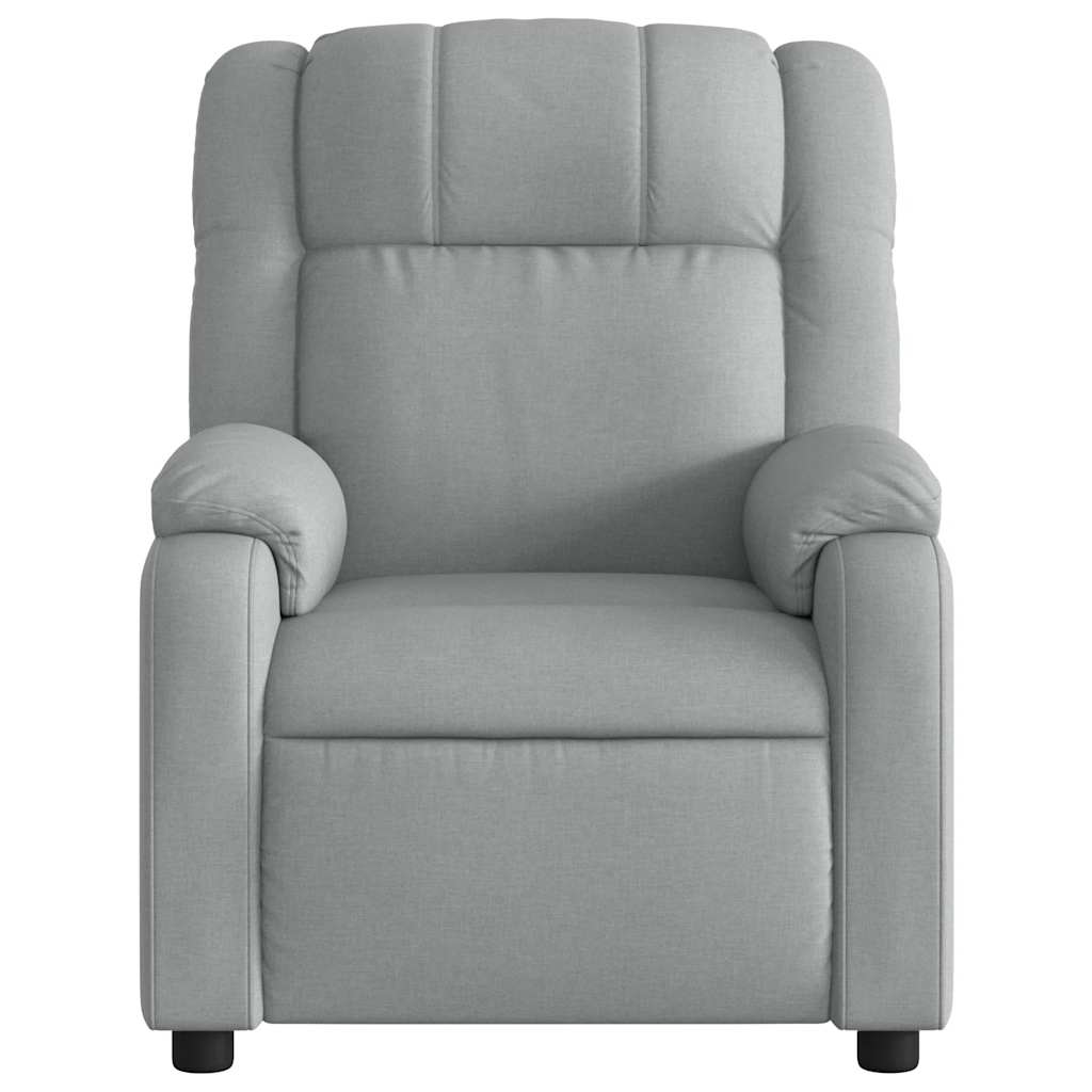 Poltrona reclinabile massaggiante in Tessuto Grigio Chiaro | homemem39