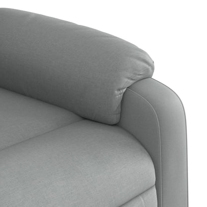 Poltrona reclinabile in tessuto grigio chiaro