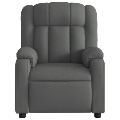 Poltrona reclinabile in tessuto grigio scuro