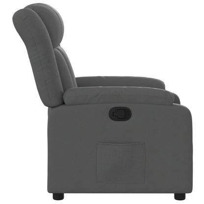 Poltrona reclinabile in tessuto grigio scuro