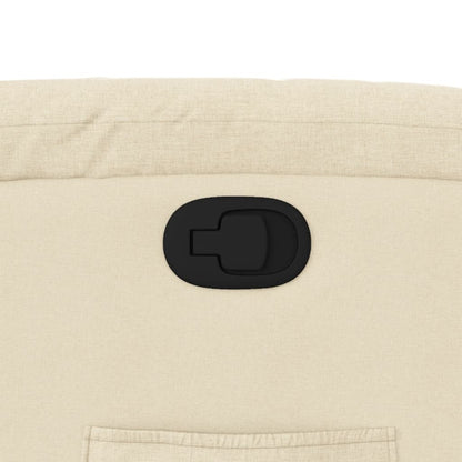 Poltrona reclinabile in tessuto color crema