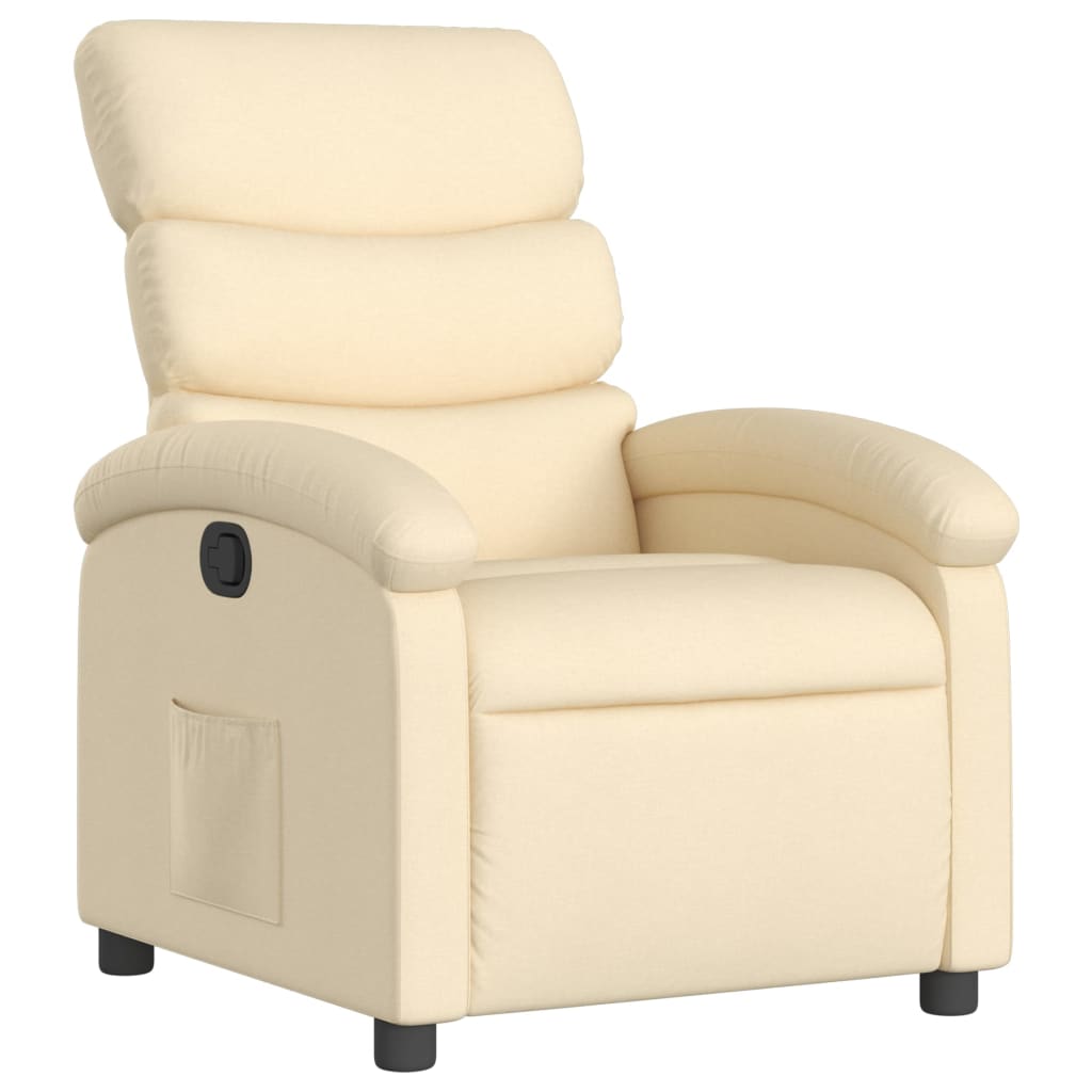 Poltrona reclinabile in Tessuto Crema | homemem39