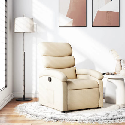 Poltrona reclinabile in Tessuto Crema | homemem39