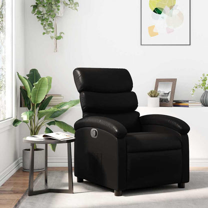 Poltrona reclinabile in Similpelle Nera | homemem39