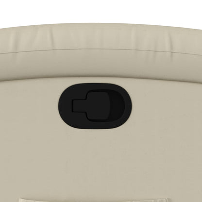Poltrona reclinabile in similpelle color crema
