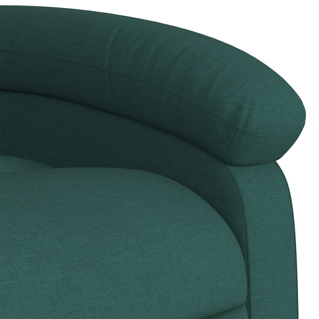 Poltrona reclinabile massaggiante in Tessuto Verde Scuro | homemem39