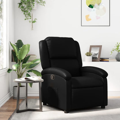 Poltrona reclinabile in Similpelle Nera | homemem39